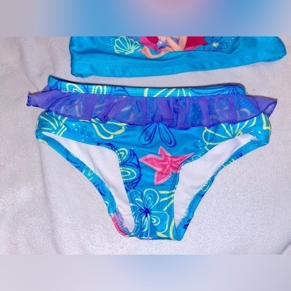 GIRLS toddler bathing suit Disney The Little Mermaid swimsuit bikini - Picture 4 of 10